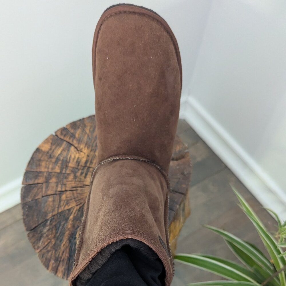 Winter, chestnut suede boots 41-42 eu
